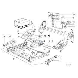 Regulator ustawienia nachylenia fotela - 61311379097