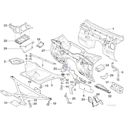 Śruba z podkładką BMW E28 E30 E31 E32 E34 E36 E38 E39 E53 X5 Z3 - 07119901687