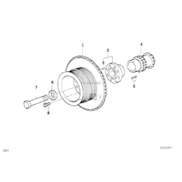 Podkładka koła pasowego BMW E31 E32 E34 840 850 730 740 750 530 540 M60 M70 - 11231713619