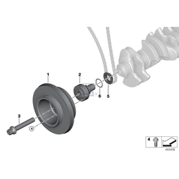 Podkładka amortyzatora drgań BMW E60 E61 E70 E71 E82 E84 E90 E91 E92 F01 F02 F06 F07 F10 F11 F16 F20 F80 F30 - 11238090136