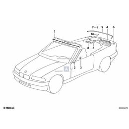 Spinka do boczków BMW E36 E46 E38 E39 F15 E70 E71 F85 X5 X6 - 51411973500