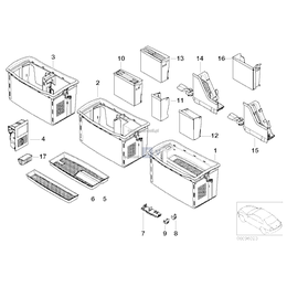 Schowek na okulary/tel. kom. - 51167011618