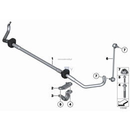 Stabilizator przedni z pod. gumow. - 31356788720