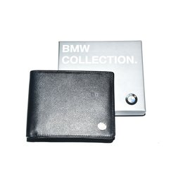 Portfel męski z kieszenią na monety skórzany BMW - 80212454667
