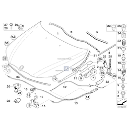 Dla samochodów z Pakiet sportowy, Pokrywa silnika - 41617963313
