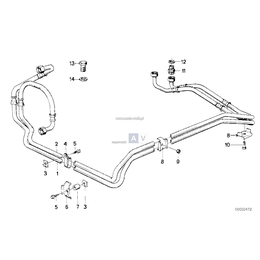 Przewód chłodnicy oleju dopływowy - 17221152876