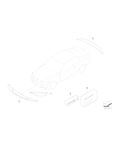Dokładka zderzaka BMW Performance z karbonu do pakietu aerodynamicznego typu M BMW E92 E93 - 51192159867