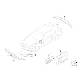 Dokładka zderzaka BMW Performance z karbonu do pakietu aerodynamicznego typu M BMW E92 E93 - 51192159867