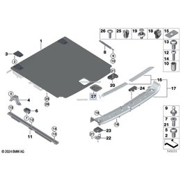 Uchwyt podłogi bagażnika BMW G08 G01 G02 F98 G18 F97 - 51479471108