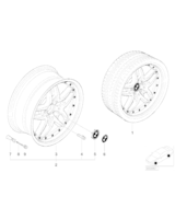 Obręcz koła aluminiowa, dwuczęściowa - 36116752095