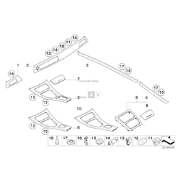 Listwa dekoracyjna drzwi lewych - 51416986217