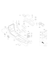 For 3 switches, Osłona przełącznika, tylna - 51168407211