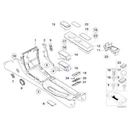 For 3 switches, Osłona przełącznika, tylna - 51168407211