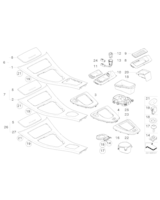 Osłona konsoli środkowej - 51169170950