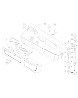 Klamra ozdobna aluminiowa prawa - 51418258998