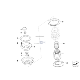 Mocowanie sprężyny górne przód BMW E39 E46 E60 E61 E63 E64 - 31326769667