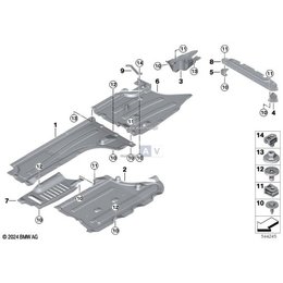 Osłona podwozia środkowa BMW G01 G02 X3 X4 - 51757394743