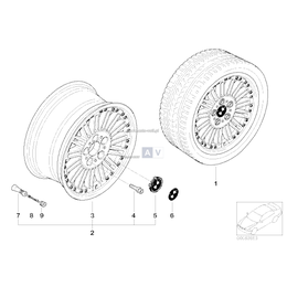 Obręcz koła aluminiowa, dwuczęściowa - 36116752090