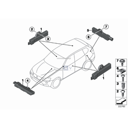 Antena wewnętrzna Systemu dostępu komfort. BMW F01 F02 F06 F07 F10 F11 F12 F13 F15 F20 F30 F25 F26 F32 F34 F45 MINI - 6520922083