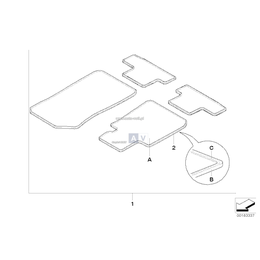 Kpl. dywaników welurowych - 51477981080