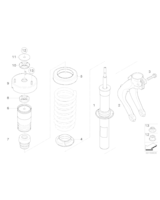 Amortyzator przód BMW E70 E71 E70N X5 X6 3,0d 3,5d 3,0sd 4,8i 30dX 35iX 35dX 40dX 40iX - 31326781918