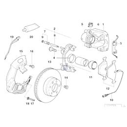 Osłona tarcza kotwiczna przód prawa BMW E39 535i 540i - 34111162570