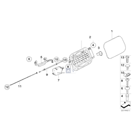 Klapka wlewu paliwa gruntowana - 51177034281
