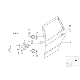 Ogranicznik drzwi tylnych - 51228165009
