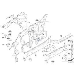 Element dźwigara podporowego, prawego - 41117120876