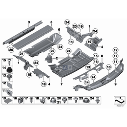 Obudowa wgłębienia bagażnika przednia - 51479164448