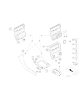 Obudowa konsoli, szt. skóra lewa - 51168399627
