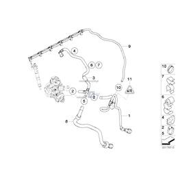 Przewód dopływowy paliwa - 13537799992