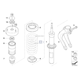 Amortyzator przód BMW E70 E71 E70N X5 X6 3,0d 3,5d 3,0sd 4,8i 30dX 35iX 35dX 40dX 40iX - 31326781918