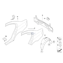 Element błotnika tylnego lewego - 41218045841