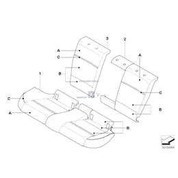 Obicie oparcia, skóra, tył, lewe - 52207976336