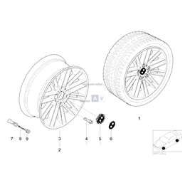 Opona Bridgestone, Zestaw kół kpl. alu. letnich - 36110009626