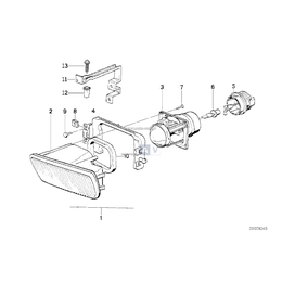 Lampa przeciwmgłowa, żółta prawa - 63178360944