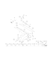 Osłona oświetlenia słupka C, prawego - 63316914250