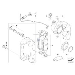 Zestaw naprawczy zacisku tył BMW E81 E87 E90 E92 316 318 320 116 118 120 - 34216769278