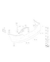 Obudowa zderzaka tylnego gruntowana - 51127202703