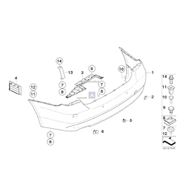 Obudowa zderzaka tylnego gruntowana - 51127202703