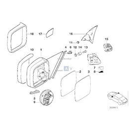 Lusterko zewn., elektr.,podgrz., lewe - 51168137371