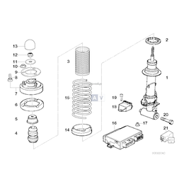 Podkładka sprężyny tył dolna BMW E32 E34 E39 E60 E63 E65 730 740 750 630 645 520 523 525 530 535 540 - 33531133671