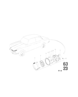 Szkło lampy prawe - 63211351666