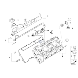 Zestaw uszczelek pokrywy głowicy BMW E65 740d - 11120403102