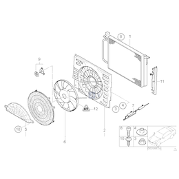 Wentylator sklaplacza klimatyzacji BMW E38 728 730 735 740 750 - 64548380774