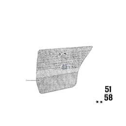 Türverkleidung schwarz hinten rechts - 51421830580