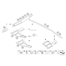 Listwa dekoracyjna drzwi lewych - 51418049043