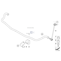 Kabłąk mocujący stabilizator - 31303412789