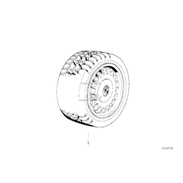 Koło zimowe kpl., alu., Opona Pirelli 210 Snow Sport - 36110025381